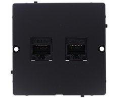 Kontakt-Simon Kompiuterio lizdas Kontakt-Simon Simon Basic BMF52.02/49 RJ45 dvigubos kategorijos 5e modulis. Varžto lizdo montavimas į juodą matinę dėžutę