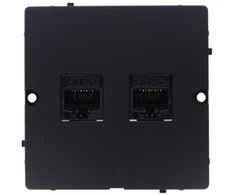 Kontakt-Simon Kompiuterio lizdas Kontakt-Simon Simon Basic BMF52.02/49 RJ45 dvigubos kategorijos 5e modulis. Varžto lizdo montavimas į juodą matinę dėžutę