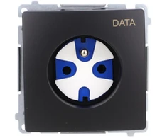 Kontakt Simon BMGD1.01/49 Simon Basic DATA kištukinis lizdas su įžeminimu ir autorizacijos raktu (modulis) 16A, 250V, varžtiniai gnybtai juodi BMGD1.01/49