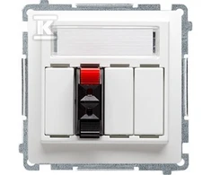 Kontakt-Simon Simon Basic Kištukinis lizdas su vienu garsiakalbiu, kurio aprašymas baltas BMGL31.01 / 11 (WMUG- 01000x- 1011)