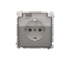 Kontakt Simon Kreipkitės į Simoną BMGSZ1B.01/11 Simon Basic Lizdas Schuko kištukas IP44 versijai (modulis) 16A, 250V~, varžtiniai gnybtai balta BMGSZ1B.01/11