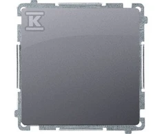 Kontakt Simon BMP1.01/43 BASIC BUTTON Matinis Sidabrinis