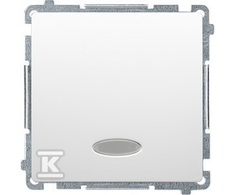 Kontakt-Simon Vieno mygtuko spalva 10AX 250V, balta (BNP1L.01 / 11)