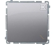 Kontakt-Simon Simon Basic vienvietis 10AX 250V plieno inox (BMW6.01 / 21)