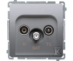 Kontakt-Simon Simon bazinis antenos lizdas RTV / SAT galutinis sidabro kilimėlis BMZAR- SAT1.3 / 1.01 / 43 WMUA -030118Z- 4011 - WMU- 0301Z- 4011