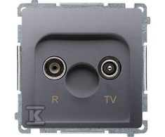 Kontakt-Simon Simon Basic R- TV antenos lizdas galutinis inox (BMZAR1 / 1.01 / 21)