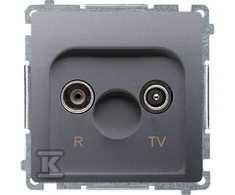 Kontakt-Simon Simon Basic R- TV antenos lizdas galutinis inox (BMZAR1 / 1.01 / 21)