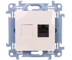 Kontakt Simon C61.01/41 Simon 10 Viengubas kompiuterio lizdas RJ45 cat.6 kreminis C61.01/41