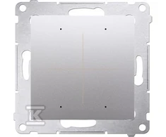 Kontakt-Simon Simon 54 GO Mygtuko valdiklis 30 veiksmų valdymui valdyti. išmaniuoju telefonu valdomas WiFi 230V (modulis) matinis sidabras DEK1W.01/43