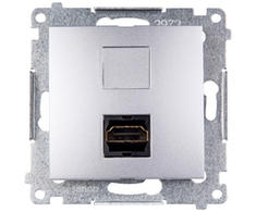 Kontakt Simon DGHDMI.01/43 Simon 54 Lizdas HDMI sidabrinė mat DGHDMI.01/43