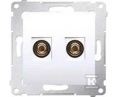 Kontakt-Simon Simon 54 Kištukinis lizdas su garsiakalbiu, baltas DGL2.0111 (VMDG- 01000 2- 011)