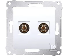Kontakt-Simon Simon 54 Kištukinis lizdas su garsiakalbiu, baltas DGL2.0111 (VMDG- 01000 2- 011)