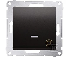 Kontakt-Simon Simon 54 Mygtukas /šviestuvas/ su LED apšvietimu 16AX 250V antracitas DS1AL.01/48