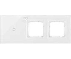 „Kontakt-Simon“ jutiklinis skydelis „Kontakt-Simon 54 Touch DSTR3100/70“ trys moduliai vieno prisilietimo laukas skylė priedams skylė priedams balta pearl