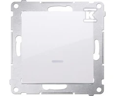 Kontakt-Simon Stebulės jungtis Kontakt-Simon Simon 54 DW6L.01 / X / 11 su LED pašvietimu be piktogramos modulio 10AX 250V ~ greitas sujungimas balta