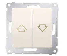 Kontakt-Simon Simon 54 Blind mygtukas 16AX 250V kremas DZP1A.01 / 41
