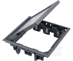Kontakt-Simon Simon Connect Grindų dėžutė 12x K45 arba 6x SIMON500 su dangteliu 5mm s