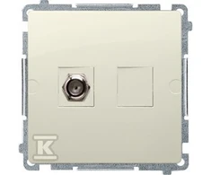 Kontakt-Simon Simon Basic antenA lizdas su vienu F- tipo smėlio lizdu (BMAF1.01 / 12)