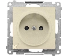 Kontakt-Simon Kontakt-Simon 55 TG1CZ.01/144 kištukinis lizdas be įžeminimo, su langinėmis, modulis 16 A, 250V~, greitos jungtys, šampano matinis