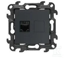Kontakt-Simon Simon 24 Lizdas komputerowe pojedyncze RJ45 kategoria 5e grafito mat N51.01/38