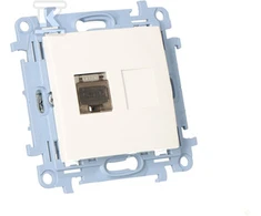 Kontakt-Simon Kompiuterio lizdas su vienu ekranu RJ45 6 kategorijos balta (C61E.01 / 11)