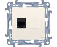 Kontakt-Simon Telefono lizdas Simon 10 single RJ12 creamy (CT1.01 / 41)
