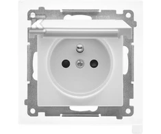 Kontakt-Simon Kontakt-Simon 55 TGZ1BCZ.01/111 kištukinis lizdas IP44 versijai su sandarikliu, modulis 16 A, 250V~, greitos jungtys, matinė balta