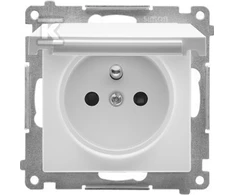 Kontakt-Simon Kontakt-Simon 55 TGZ1BCUZ.01/111 kištukinis lizdas IP44 versijai be sandariklio, modulis 16 A, 250V~, greitos jungtys, matinė balta