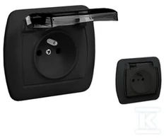 Kontakt Simon GN.1-KR.Z/U IP44 TRAN. Juodas AORDAS