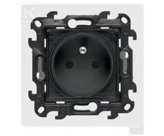 Kontakt-Simon Simon 24 Lizdas wtyczkowe pojedyncze su uziemieniem do wersji IP44 su uszczelką, su przesłonami grafito mat NGZ1BCZ.01/38A