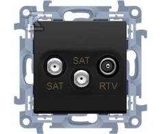 Kontakt Simon GN.2-KR.ANTEN.SAT-SAT-RTV Juodas SIMON10