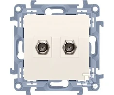 Kontakt-Simon 10 dvigubas F grietinėlės antenos lizdai