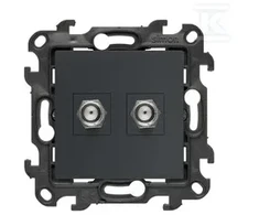 Kontakt-Simon Simon 24 Lizdas antenowe typu F” podwójne grafito mat NASF2.01/38