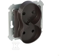 Kontakt-Simon SIMON54 dvigubas b / U 16A IP20 su antracito skydu - DG2MZ.01 / 48