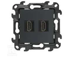 Kontakt-Simon Simon 24 Lizdas HDMI 2.1 podwójne grafito mat NGHDMI221.01/38