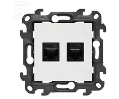 Kontakt-Simon Simon 24 Lizdas komputerowe podwójne RJ45 kategoria 5e balta N52.01/11