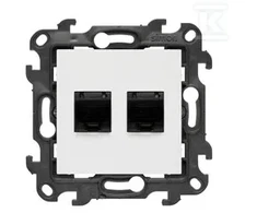 Kontakt Simon Schneider Electric Simon 24 Lizdas komputerowe podwójne RJ45 kategoria 6 balta N62.01/11