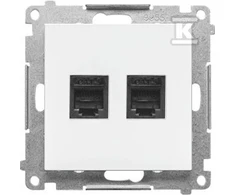 Kontakt Simon GN.2-KR.TELEF. RJ12 MATINĖ BALTA SIMON55