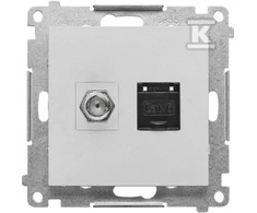 Kontakt Simon GN.ANTE."F"+RJ45 K.6 ALU.MAT SIMON55