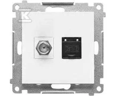 Kontakt Simon GN.ANTE."F"+RJ45 K.6 Matinis Baltas SIMON55
