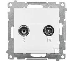 Kontakt Simon GN.ANTEN.R-TV END.MATTE Baltas SIMON55