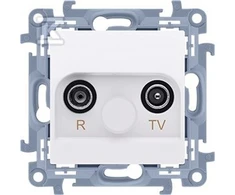 Kontakt-Simon R- TV antenA lizdai praeiti 10dB balta (CAP10.01 / 11)