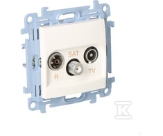 Kontakt-Simon R- TV- SAT antenos lizdai yra 10 dB balti (CASP.01 / 11)