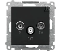 Kontakt-Simon R-TV-SAT antenos lizdas Kontakt-Simon 55 TASK.01/149 terminalas/galinis modulis. 1x įvestis: 5 MHz÷2,4 GHz matinė juoda