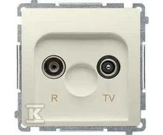 Kontakt-Simon RTV galutinis smėlio spalvos lizdas - BMZAR1 / 1.01 / 12