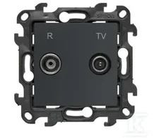 Kontakt-Simon Simon 24 Lizdas antenowe R-TV końcowe separowane grafito mat NAK.01/38