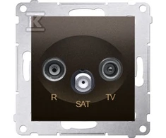 Kontakt-Simon SIMON54 RTV / SAT 1d B antenos lizdas galutinis bronza - DASK.01 / 46
