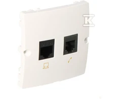 Kontakt Simon GN.COMP/TELEF.RJ45+RJ11 Baltas BMF5T.0
