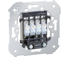 Kontakt-Simon Kištukinis lizdas su vienu arba dviem garsiakalbiais, su 4 galiniais mechanizmais (75801-39)