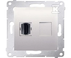 Kontakt-Simon HDMI lizdas Simon 54 grietinėlės (DHDMI.01 / 41)